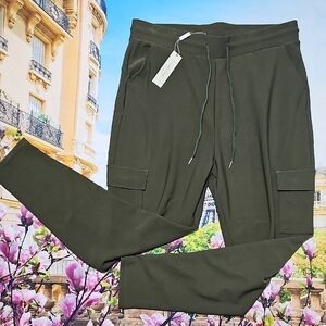 Charlie Paige Curvy‎ High Waisted Olive Green Cargo Joggers Size 2X NWT